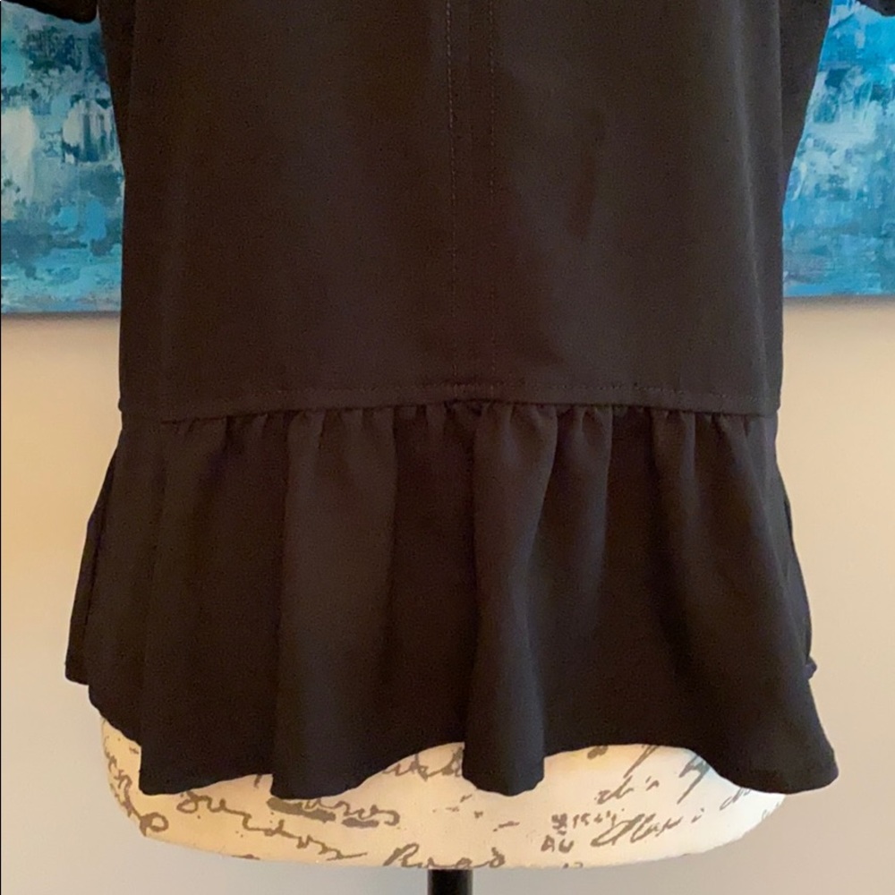 Ann Taylor Black Peplum Blouse - Picture 3 of 4